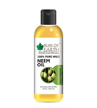 Bliss of Earth 100% Pure Wild Crafted Neem Oil 2x(100ml) | Coldpressed, Unrefined | Great for Haircare, Skincare, Natural Bug Repellent (Pack of 2)-thumb1