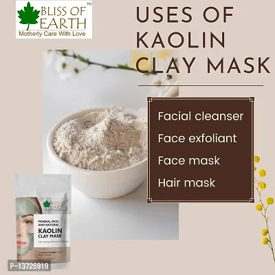 Bliss of Earthtrade; 100% Pure Bentonite Clay Powder | 100GM | Indian Healing Clay | Natural Detoxifying Healing Facial Mask To Exfoliate and Deep Pore Cleansing | Remove Excessive Oil | Rejuvenates Skin  Hair | Reduced Acnes |-thumb3