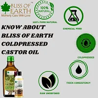 Bliss of Earth Certified Organic Castor Oil for Hair Growth,Smooth Skin, 3x100ML-thumb1