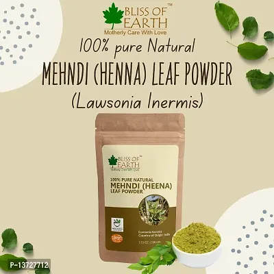 Bliss of Earth 100% Pure  Natural Henna Powder | 100GM | Natural Hair Color |Shiny Hair | Mehandi Powder-thumb3