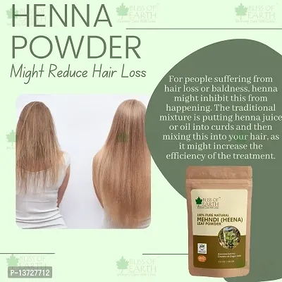 Bliss of Earth 100% Pure  Natural Henna Powder | 100GM | Natural Hair Color |Shiny Hair | Mehandi Powder-thumb4