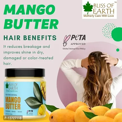 Bliss of Earth Deodorised Indian Mango Butter For Face Skin Hair  DIY, 100GM Pack of 1-thumb5