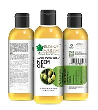 Bliss of Earth 100% Pure Wild Crafted Neem Oil 2x(100ml) | Coldpressed, Unrefined | Great for Haircare, Skincare, Natural Bug Repellent (Pack of 2)-thumb2