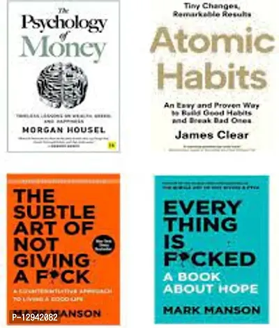 (4 Books Combo) Psychology of money + Atomic habit + The subtle art + Every thing