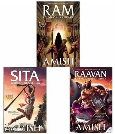 Combo Of 3 Books-Ikshvaku Ke Vanshaj(Ram),Aryavarta Ka Shatru(Raavan),Mithila Ki Yodha(Sita),Ram,Raavan,Sita Hindi Books (Paperback, Hindi, Amish Tripathi)
