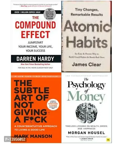 The Psychology of Money + Atomic Habit + compound effect + The Subtle Art 4 book in combo