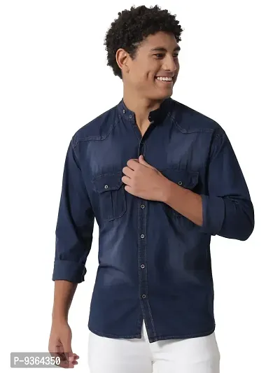 Buy SKINHEADS Men's Denim Cotton Casual Shirt - Dark Blue Online at Best  Prices in India - JioMart.
