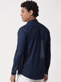 Multicoloured Denim Solid Casual Shirts For Men-thumb1