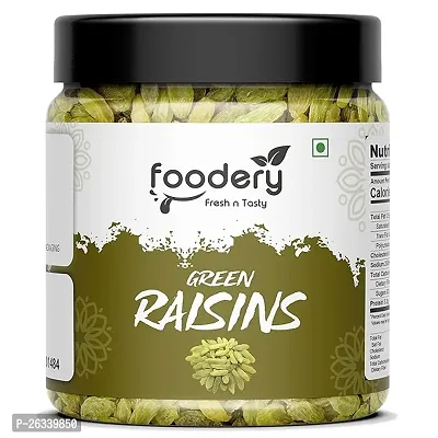 Healthy Dry Fruits - Healthy And Tasty Snacks Green Raisins, 250 Grams [Jar Pack]-thumb0