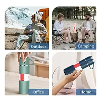 Layer Stainl Steel Vacuum Insulated Water Bottle Coffee Mug Thermal Bottle 12H Keeps Hot And Cold Leakproof Suitable For Home Office Outdoor Travel-thumb2