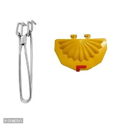 Stainless Steel Wire Tong Pakkad And Plastic Gujiya Mould Sancha Maker Pack Of 2-thumb4