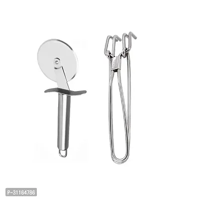 Stainless Steel Pizza Cutter With Stainless Steel Wire Pakkad 2 Pcs-thumb4