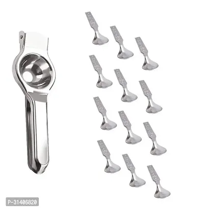 Stainless Steel Lemon Squeezer With Stainless Steel 6 Pcs Spoon 2 Pcs-thumb0