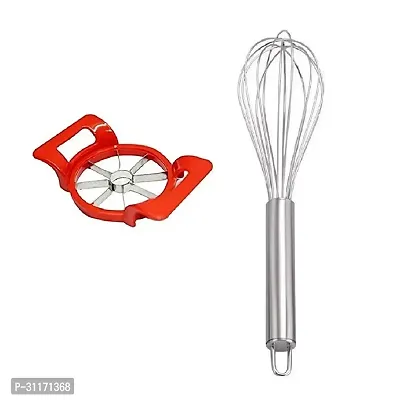 Classic Plastic Apple Cutter Cutter With Stainless Steel Egg Beater 2 Pieces-thumb3