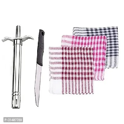 Stainless Steel Gas Lighter With Knife And Kitchen Use Roti Clothes 6 Pcs Set Of 3-thumb4