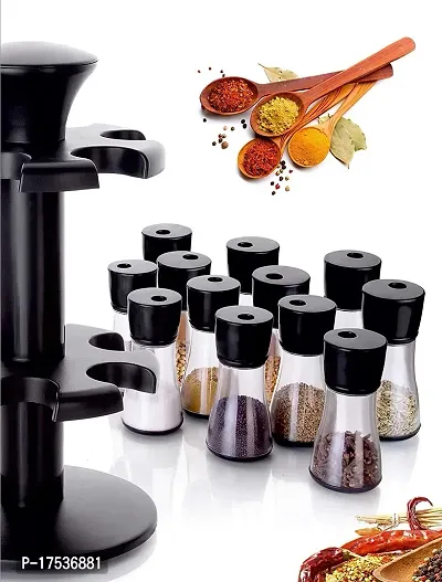 12 In 1 Spice Rack Plastic Spice Rack Spice Storage Container Revolving Rack Container Rack Spice Set-thumb2