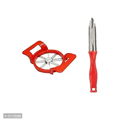 Useful Stainless Steel Apple Cutter And Plastic Peeler-2 Pieces-thumb0