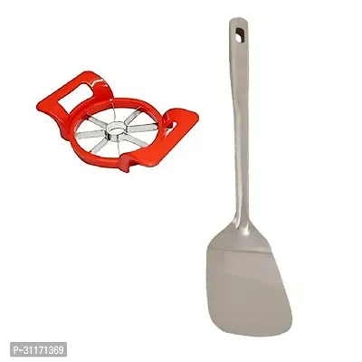 Classic Plastic Apple Cutter Cutter And Ss Cooking Spoon Strainer Palta With Long Handle 2 Pieces-thumb4