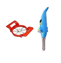 Useful Stainless Steel Apple Cutter And Plastic Dolphin Gas Lighter With Torch-2 Pieces-thumb1