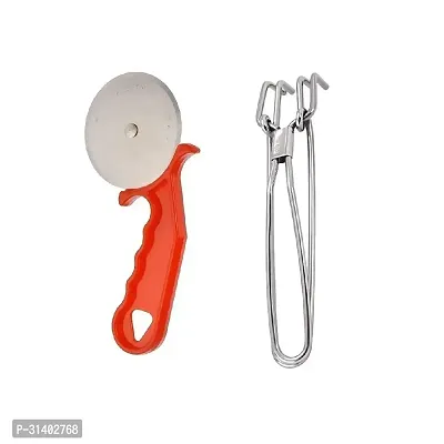 Plastic Red Pizza Cutter With Stainless Steel Wire Pakkad