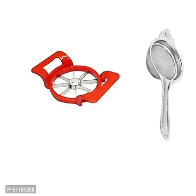 Plastic Apple Cutter Cutter With Plastic Handle Pizza Cutter And Stainless Steel Tea Strainer 2 Pcs-thumb3