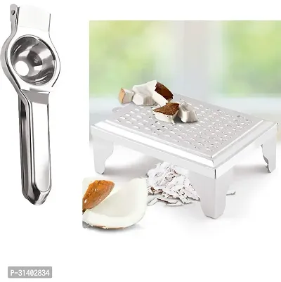 Stainless Steel Lemon Squeezer And Stainless Steel Cheese And Vegetable Grater Kaddu Kash Supreme Amrapali Grater-thumb3