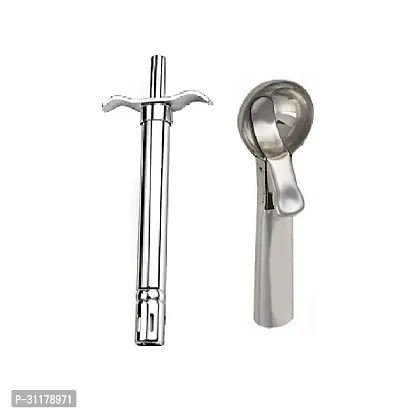 Stainless Steel Gas Lighter And Stainless Steel Ice Cream Scoop 2 Pcs-thumb3