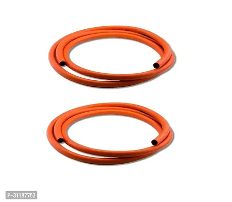 Two LPG Hose Flexible Gas Pipe -Steel Wire Reinforced 1.5 Meter -Pack Of 2-thumb0