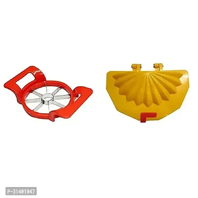 Plastic Apple Cutter Cutter And Plastic Gujiya Mould Sancha Maker Pack Of 2-thumb4