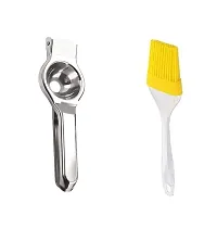 Stainless Steel Lemon Squeezer And Silicone Big Oil Brush Only-thumb2