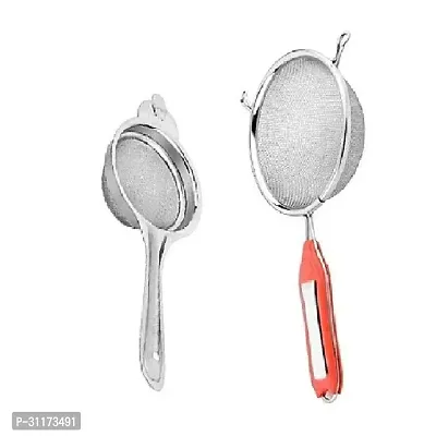 Stainless Steel Tea Strainer And Stainless Steel Soup Strainer Premium Quality 2 Pcs-thumb0