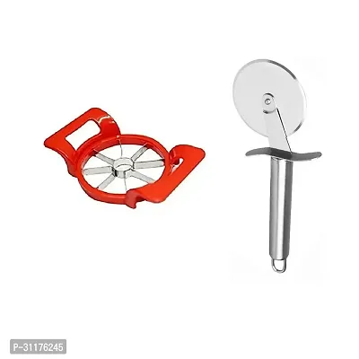 Useful Stainless Steel Apple Cutter With Pizza Cutter-2 Pieces-thumb4