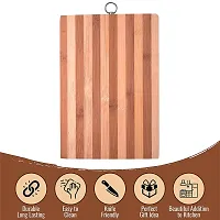 Useful Bamboo Cutting Chopping Board With Gas Lighter And Clever Cutter -Pack Of 3-thumb1