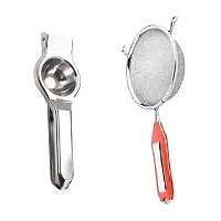 Stainless Steel Lemon Squeezer And Stainless Steel Soup Strainer Premium Quality-thumb2