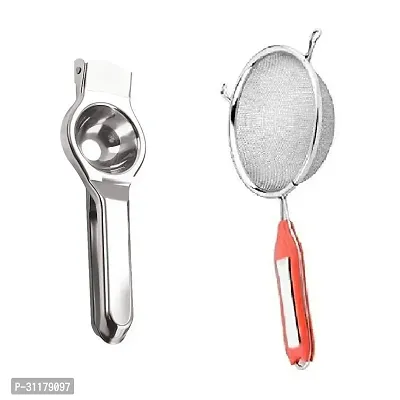 Stainless Steel Lemon Squeezer And Stainless Steel Soup Strainer Premium Quality-thumb3