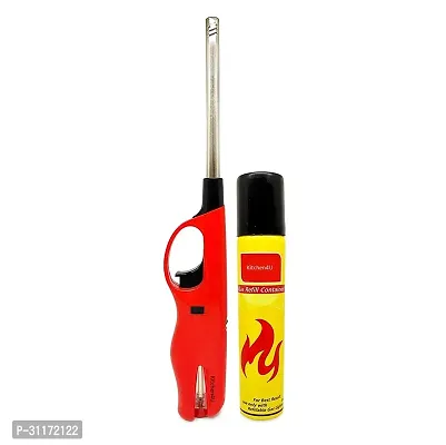 Classic Refillable Gas Lighter For Kitchen Stove With Refill Gas Bottle Set Of Two-thumb2