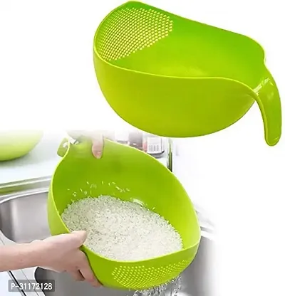 Classic Plastic Handle Bowl For Rice Fruits Vegetable Noodles Strainer Pack Of 1-thumb2