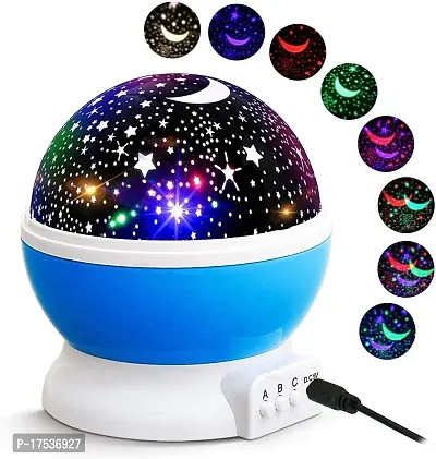 Star Master Rotating 360 Degree Moon Night Light Lamp Projector With Colors And Usb Cable, Lamp Kids Room Night Lamp Home Room Decoration Night Lamp Multicolor (Star Night Lamp)-thumb3