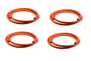 Four Isi Marked Lpg Hose Flexible Gas Pipe -Steel Wire Reinforced 1.5 Meter With Four Gas Lighter -Pack Of 8-thumb2