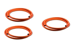 Three Isi Marked Lpg Hose Flexible Gas Pipe -Steel Wire Reinforced 1.5 Meter -Pack Of 3-thumb2