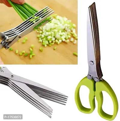 Stainless Steel 5 Blade Vegetable Scissor For Kitchen-thumb3