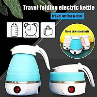 Travel Folding Electric Kettle, Fast Boiling, Beautiful Design Collapsible, Portable Electric Kettle, 600Ml Boil Dry Protection, 100-240V Food Grade Silicone Foldable Kettle-thumb2