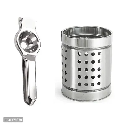 Stainless Steel Lemon Squeezer With Stainless Steel Cutlery Holder-thumb4