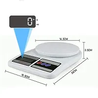 Electronic Digital Plastic Sf400 Kitchen Weighing Scale 10 Kg Weight Measure For Spices Vegetable Liquids (White)-thumb1