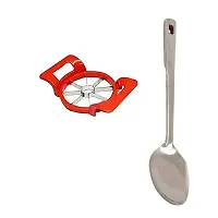 Useful Stainless Steel Apple Cutter And SS Cooking Spoons Strainer Pan With Long Handle-2 Pieces-thumb3