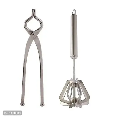 Useful Stainless Steel Pincer And Power Free Hand Blender-2 Pieces