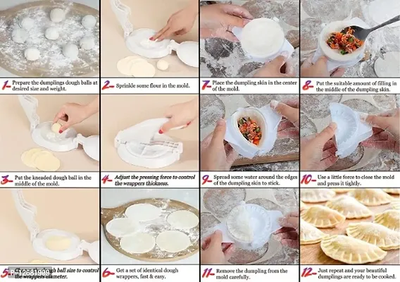 2 In 1 Dumpling Maker and Puri and Momos maker Kitchen Baking Pastry Tool Manual Mold Press Gadgets-thumb3