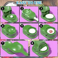 2 in 1 Dumpling Maker and Puri and Momo Maker Kitchen Baking Tool and Manual Mould Press Gadgets. I Puri Maker, Roti Maker, Momo Maker, Ghughra Maker. (ASSORTED COLOR)-thumb2