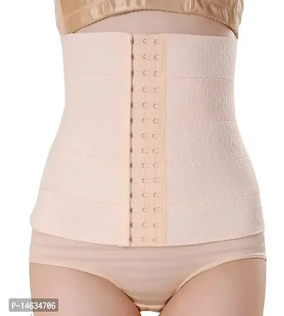 Skin colored Air Breath Tummy Grip Belt Waist Trainer and Slimming Corset 3 Hooks Girdle with Wire Support Shapewear-thumb0