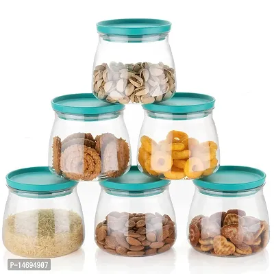 Ferrena  Plastic Airtight Container Jar Set For Kitchen - 900  ml Set Of 6 Made In India